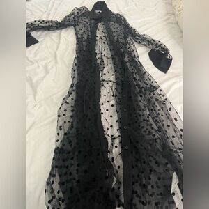 Black Zara unworn sheer coverup or overlay